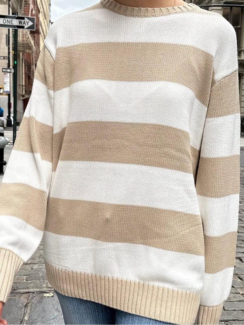 Brandy Melville Striped Brianna Sweater